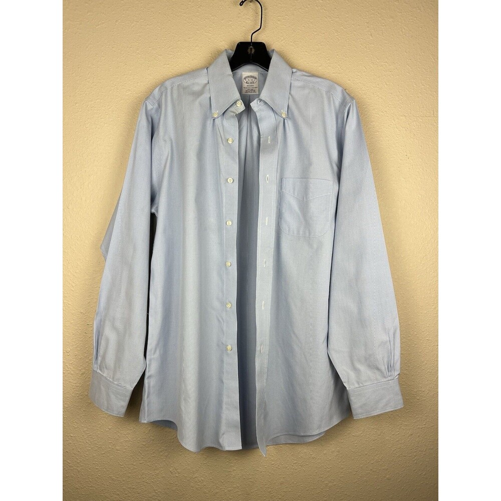 Brooks Brothers Mens Sz 15-33 Regent Fit Dress Shirt Button Down Long Sleeve